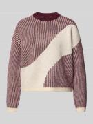 Loose fit gebreide pullover met all-over motief, model 'LINNA'