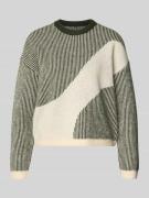 Loose fit gebreide pullover met all-over motief, model 'LINNA'