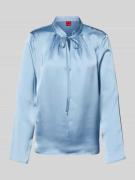 Regular fit blouse met lange mouwen en strikdetail, model 'CIMONAS'