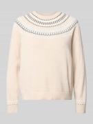 Shaped fit gebreide pullover van puur katoen