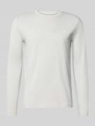 Shaped fit shirt met lange mouwen van puur katoen