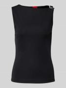 Slim fit top van pure viscose, model 'DASTASY'