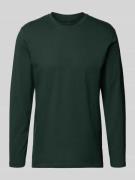 Shirt met lange mouwen en geribde ronde hals