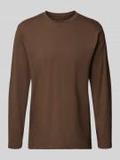 Shirt met lange mouwen en geribde ronde hals