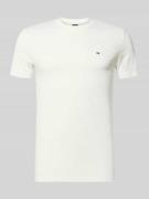 Slim fit T-shirt van puur katoen in een set van 2 stuks