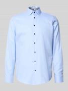 Regular fit zakelijk overhemd van katoen met kentkraag