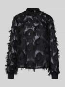 Semi-transparante blouse met franjes, model 'DIO'