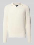 Gebreide pullover met ribboorden