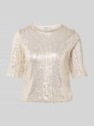 Shaped fit T-shirt met pailletten, model 'JACK'