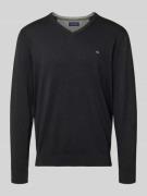 Gebreide pullover met V-hals