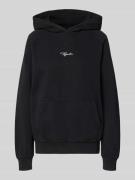 Hoodie met labelstitching