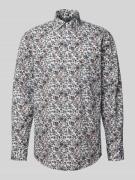 Regular fit zakelijk overhemd van katoen met kentkraag