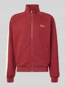 Sweatjack met opstaande kraag en steekzakken