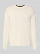 Regular fit gebreide pullover van katoenmix