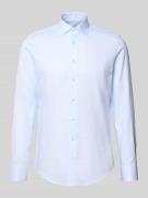 Slim fit zakelijk overhemd van katoen met kentkraag