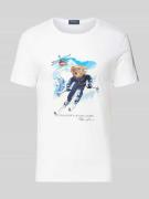 T-shirt met labelprint