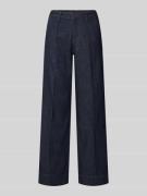 Wide leg jeans van katoenmix