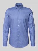 Slim fit zakelijk overhemd van katoen met kentkraag