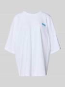 Oversized T-shirt met labelprint, model 'GIXY'
