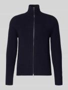 Regular fit gebreid jack van zuivere wol