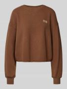 Kort sweatshirt met labelstitching, model 'ETOK'