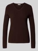 Gebreide pullover met V-hals