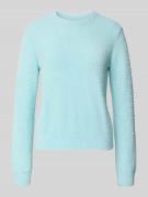 Gebreide pullover van effectgaren met ronde hals