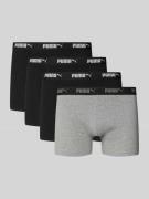 Boxershort met elastische logoband in een set van 4 stuks