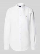 Regular fit overhemdblouse met logostitching