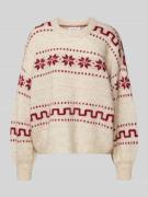 Gebreide pullover met ribboorden