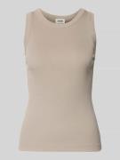 Top met ronde hals, model 'OLINA'