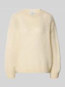 Relaxed fit gebreide pullover van mohairmix, model 'CAMILLE'