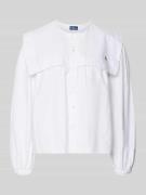 Overhemdblouse met matrozenkraag