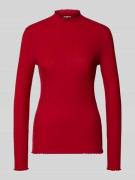 Slim fit shirt met lange mouwen van lyocellmix