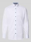 Regular fit zakelijk overhemd van katoen met kentkraag