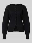 Regular fit gebreid jack van viscosemix in gebreide look