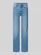 Straight fit jeans van katoenmix