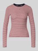 Slim fit shirt met lange mouwen van katoenmix