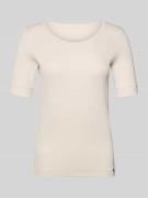 T-shirt met ronde hals en mouwen met opslag