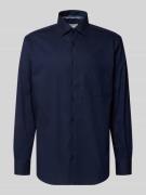 Regular fit zakelijk overhemd van katoen met kentkraag