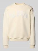 Sweatshirt met logo en ronde hals