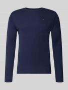 Slim fit longsleeve met ribstructuur
