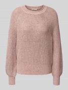 Regular fit gebreide pullover van katoenmix