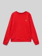 Sweatshirt met labeldetail