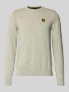 Gebreide pullover met ribboorden