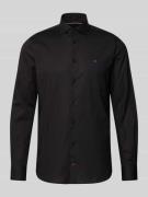 Slim fit zakelijk overhemd van katoenmix