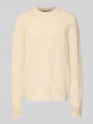 Gebreide pullover met ribboorden