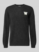 Gebreide pullover van lamswol, model 'Tay'