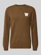 Gebreide pullover van lamswol, model 'Tay'