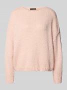 Relaxed fit gebreide pullover met wol en mohair